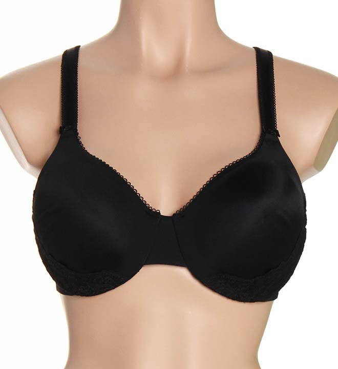 Olga Women's Plus Size Luxury Lift Underwire Bra, Body Tone Lace Dot Print, 42DD - Image 3