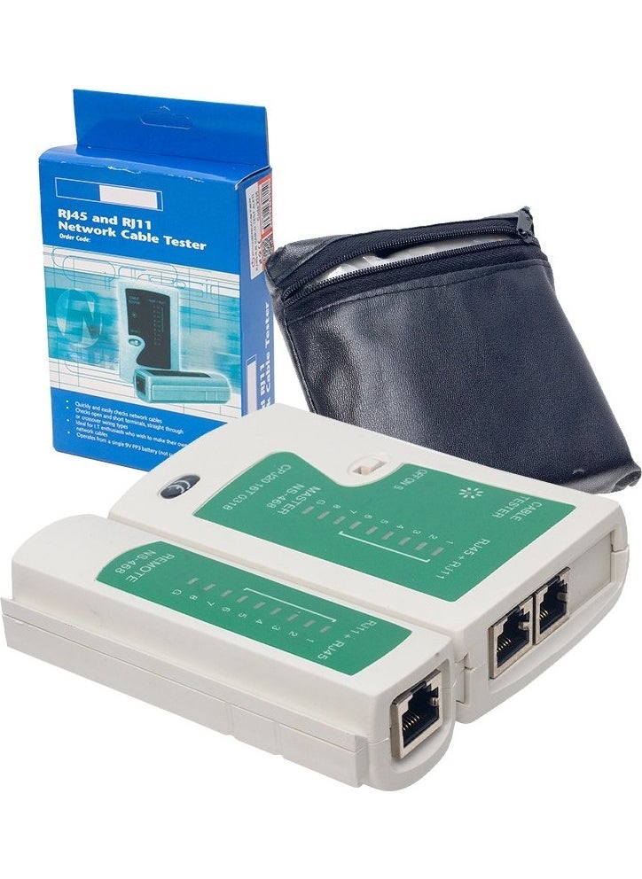 AYT - Powermaster RJ45 RJ11 Cable Tester Internet Telephone Ethernet Cable Tester - Image 1