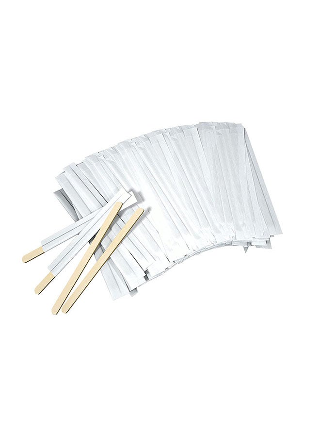 14 cm Disposable Wooden Coffee Stirrers 【100 Pack】 Individually Wrapped Stir Sticks for Tea, Hot Chocolate and Craft Projects  - Image 1