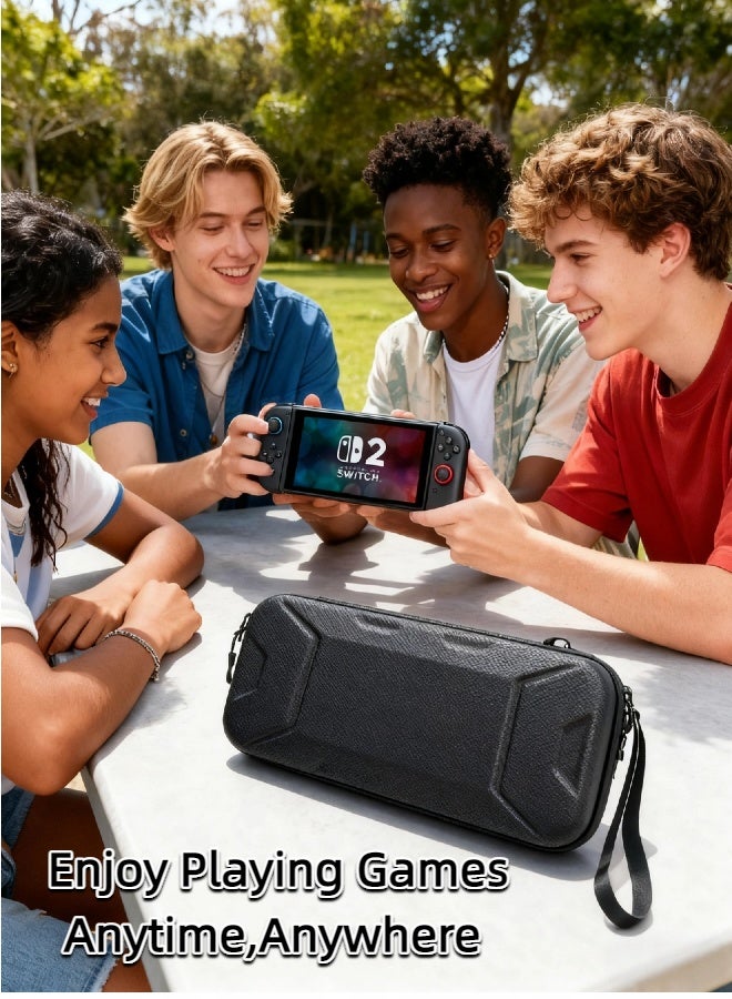 CoolRabbie [Large Capacity]Travel Carry Bag For Nintendo Switch 2 2025,13 In 1 Bundle,[Plus Version] Portable Protective Carrying Case Handbag Pouch With Crystal Cover Kit,6 Thumb Grips,2 HD Tempered Glass Screen Protectors,1 Alignment Frame,2 Cleaning Tools - Image 4