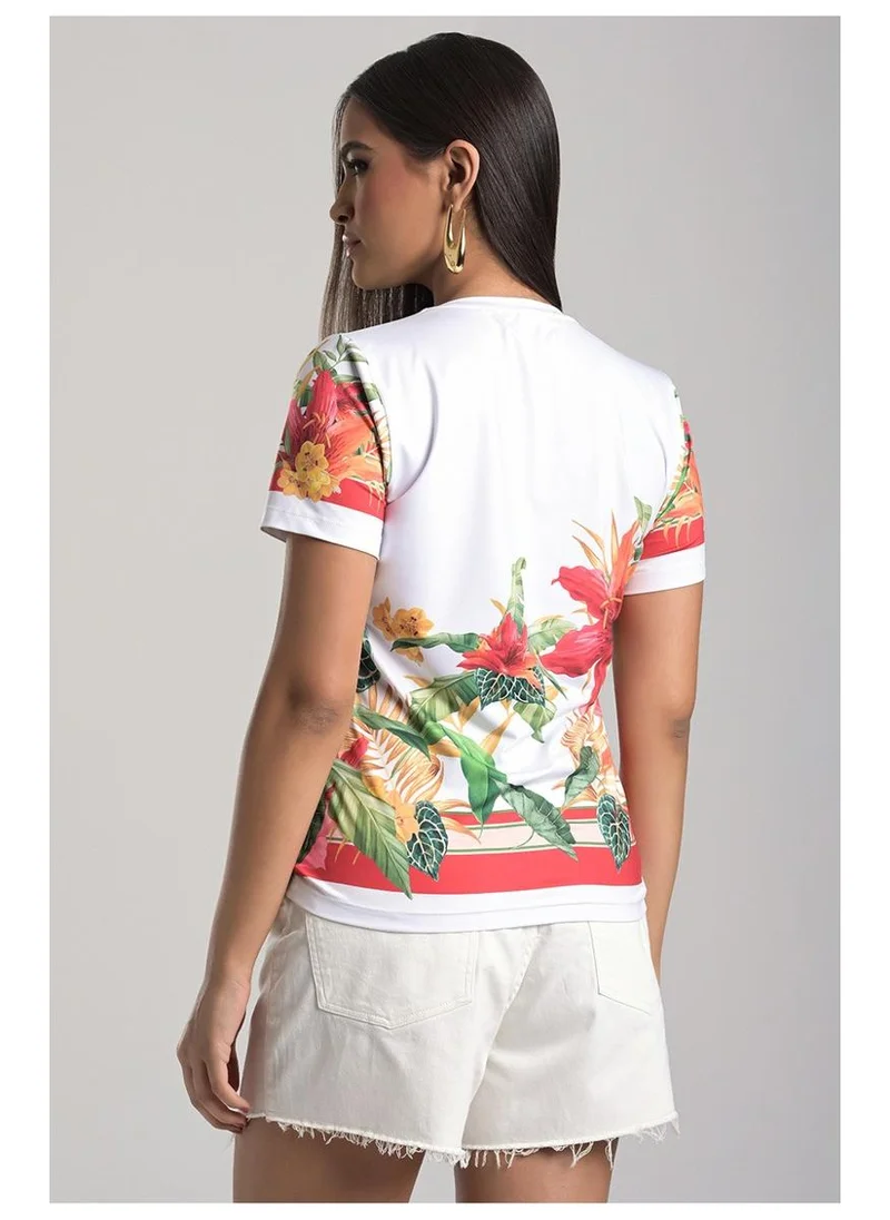 Carmen Steffens  Classic V-Neck Printed T-Shirt for Women | Best Price UAE