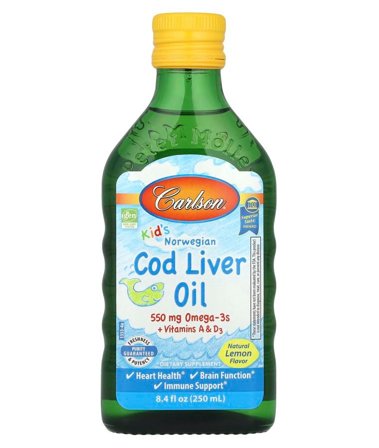 Kid's Norwegian Cod Liver Oil Natural Lemon 8.4 fl oz (250 ml)