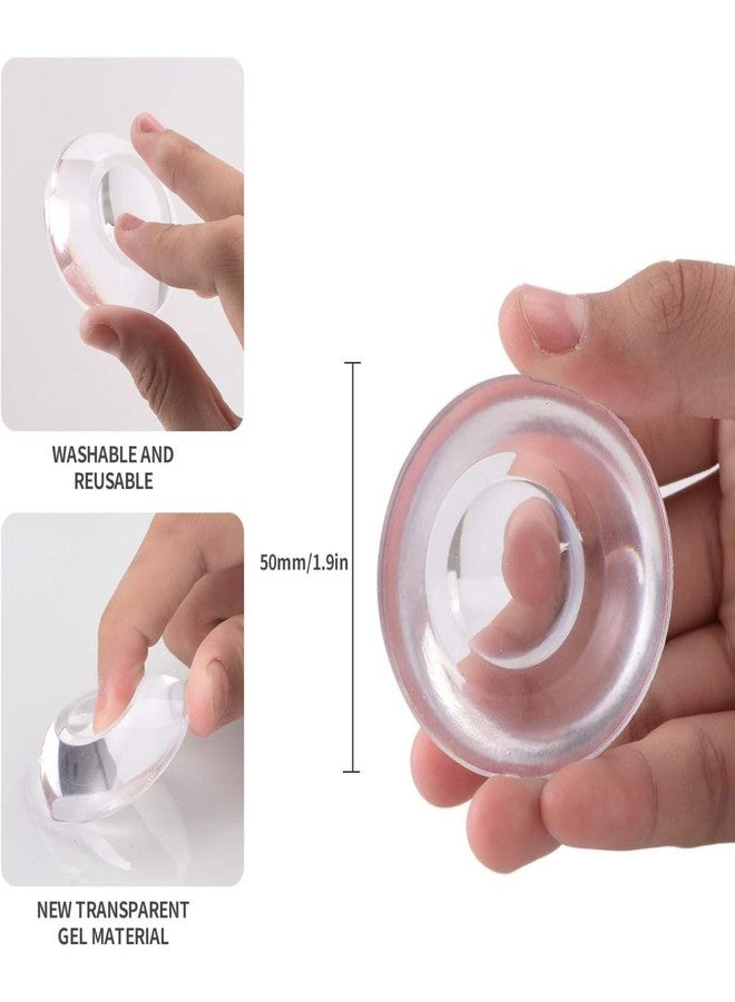 آي كير واقيات الجدران من آي كير - وسادات حماية جدارية ذاتية اللصق من السيليكون الممتاز، مصدات مقابض الأبواب الممتصة للصدمات، تحمي الجدران والأثاث من التلف، شفافة (عبوة من 6 قطع) - Image 2