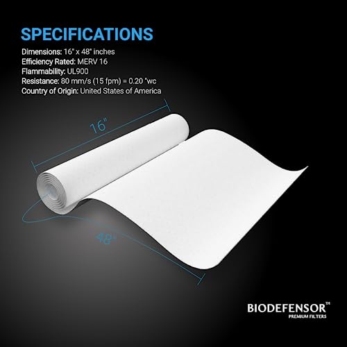 Biodefensor MERV 16 Air Filter Material Roll - Made in USA - DIY Filtration Projects - Image 4