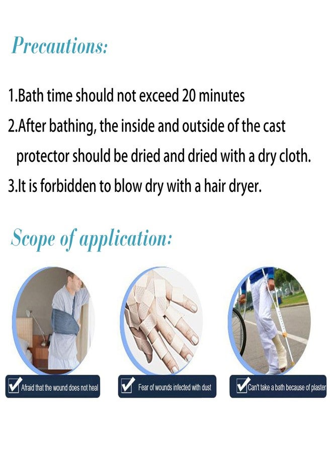 WNHTFAC Waterproof Cast Cover for Foot Kids, Ankle Cast Protector for Shower Bath Swim, Reusable Sealed Watertight Cast Bag Ankle Cast Covers Protector Cast Sleeve Shower Bag for Broken Wound Foot Ankle - Image 4