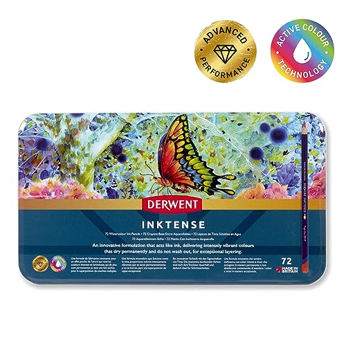 Derwent Inktense Watercolour Pencils Tin (Set of 72) - Image 3