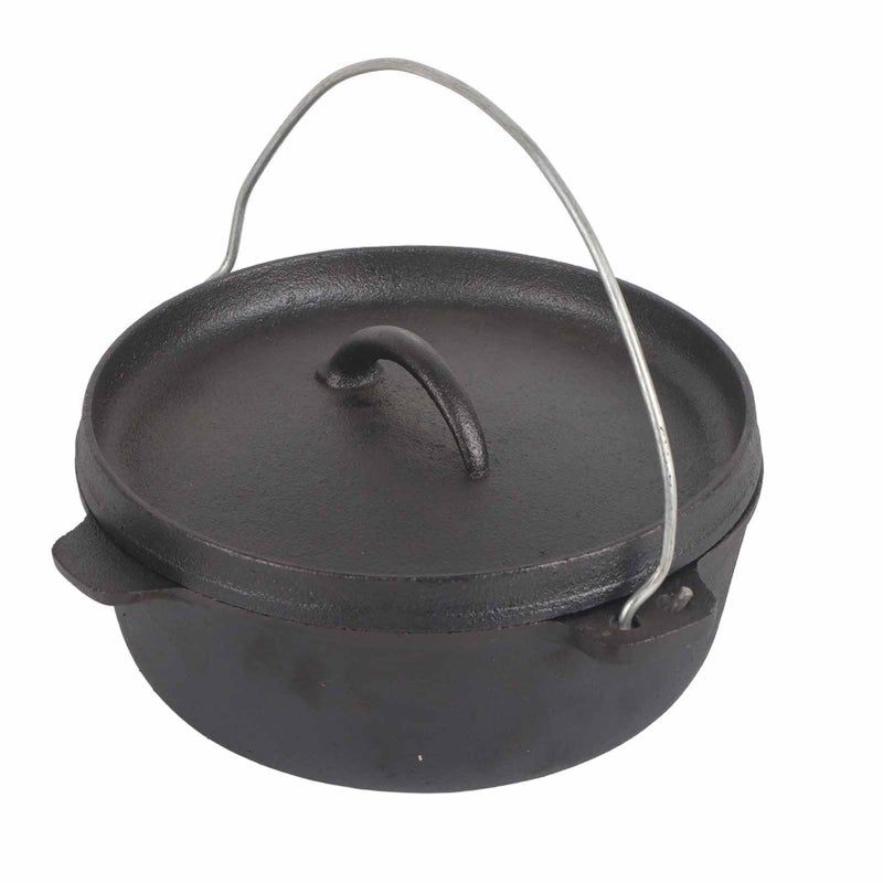 Pre Seasoned Cast Iron Dutch Oven with Lid for Outdoor Camping BBQ and Picnic - Image 2