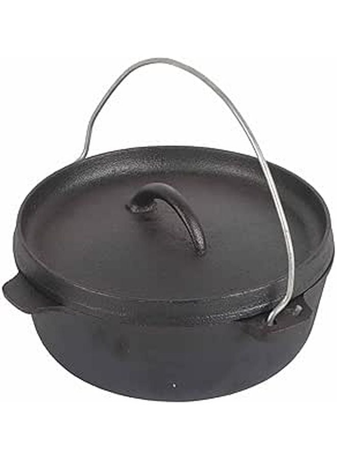Pre Seasoned Cast Iron Dutch Oven with Lid for Outdoor Camping BBQ and Picnic - Image 1