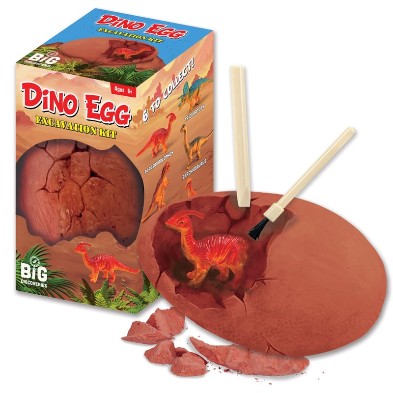 Big Discoveries Dino Egg Excavation Kits from Big Discoveries Discover Prehistoric Dinosaur Eggs Interactive Fossil Archaeology Dig Kit Toy for Kids Six Dinosaurs to Collect - Image 3