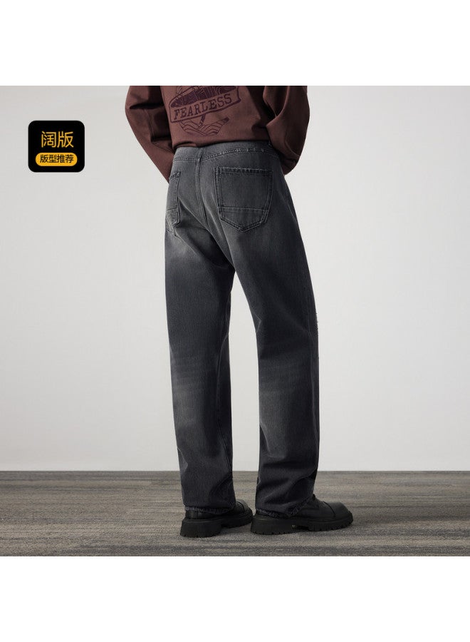 Cabbeen Men's Jeans Tencel Fabric Natural Drape Skin-friendly Soft Autumn Straight-leg Pants - Image 5