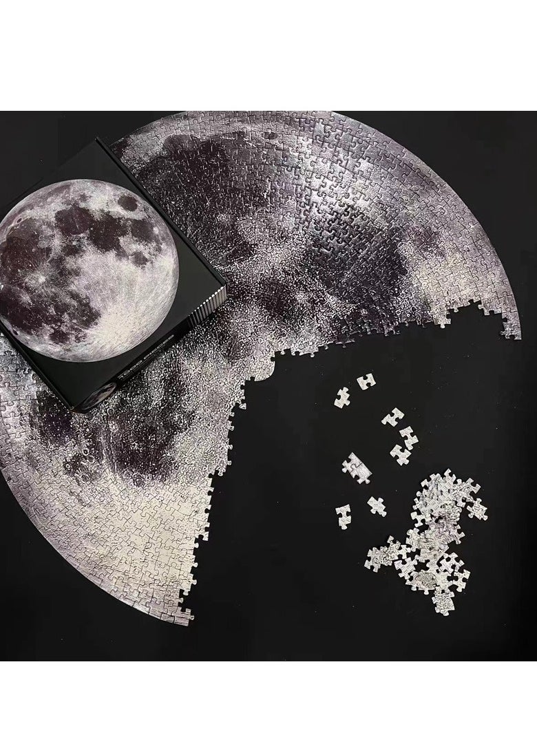 Angmei Jigsaw Puzzles Moon Jigsaw Puzzles 1000 Pieces Adult High Difficulty Earth Paper 1000 Pieces Stress Relief Toy  - Image 1