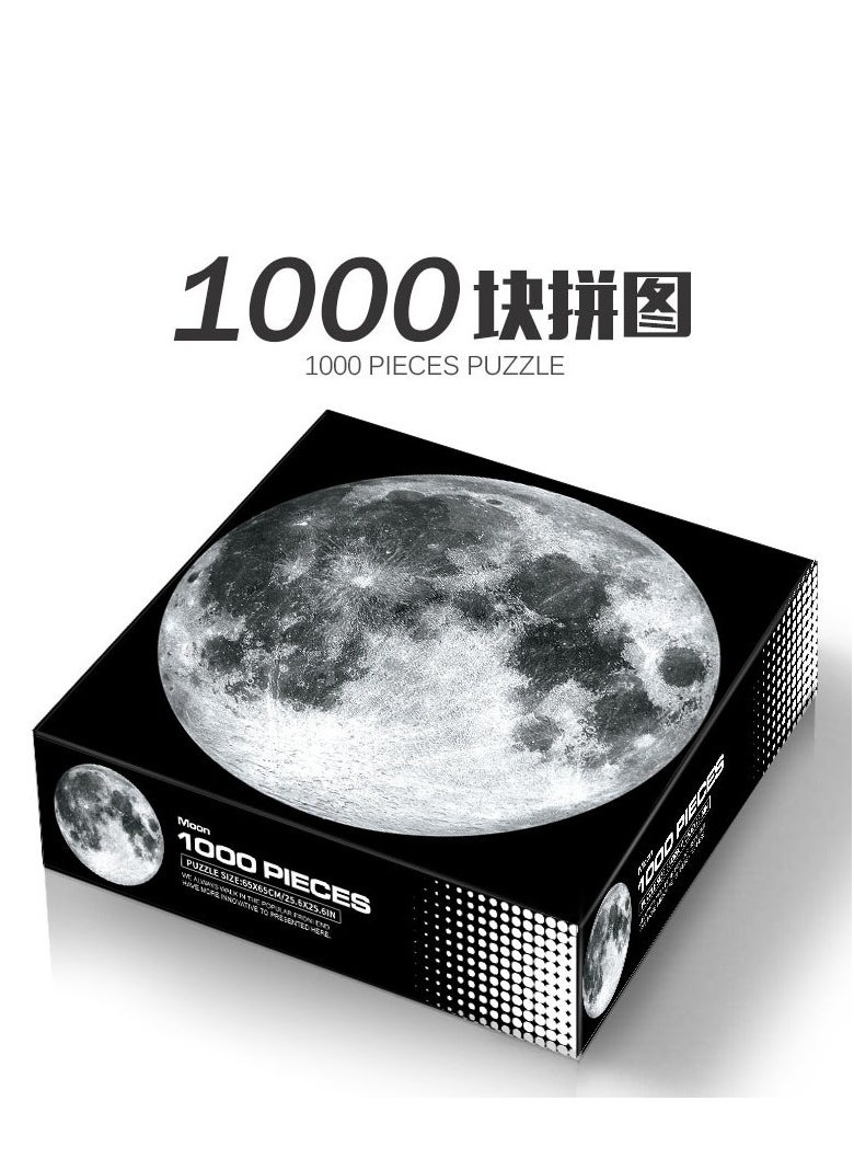 Angmei Jigsaw Puzzles Moon Jigsaw Puzzles 1000 Pieces Adult High Difficulty Earth Paper 1000 Pieces Stress Relief Toy  - Image 3