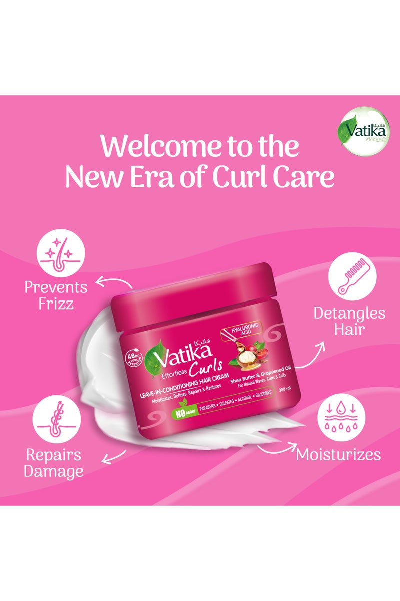 Vatika Naturals Curls Leave-In-Conditioning Cream 300ml - Image 2