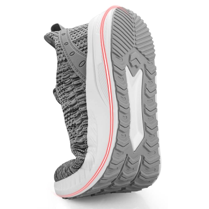 Feethit Mens Slip On Walking Shoes Blade Tennis Shoes Non Slip Running Shoes Lightweight Workout Shoes Breathable Mesh Fashion Sneakers Light Grey Size 8 - Image 5