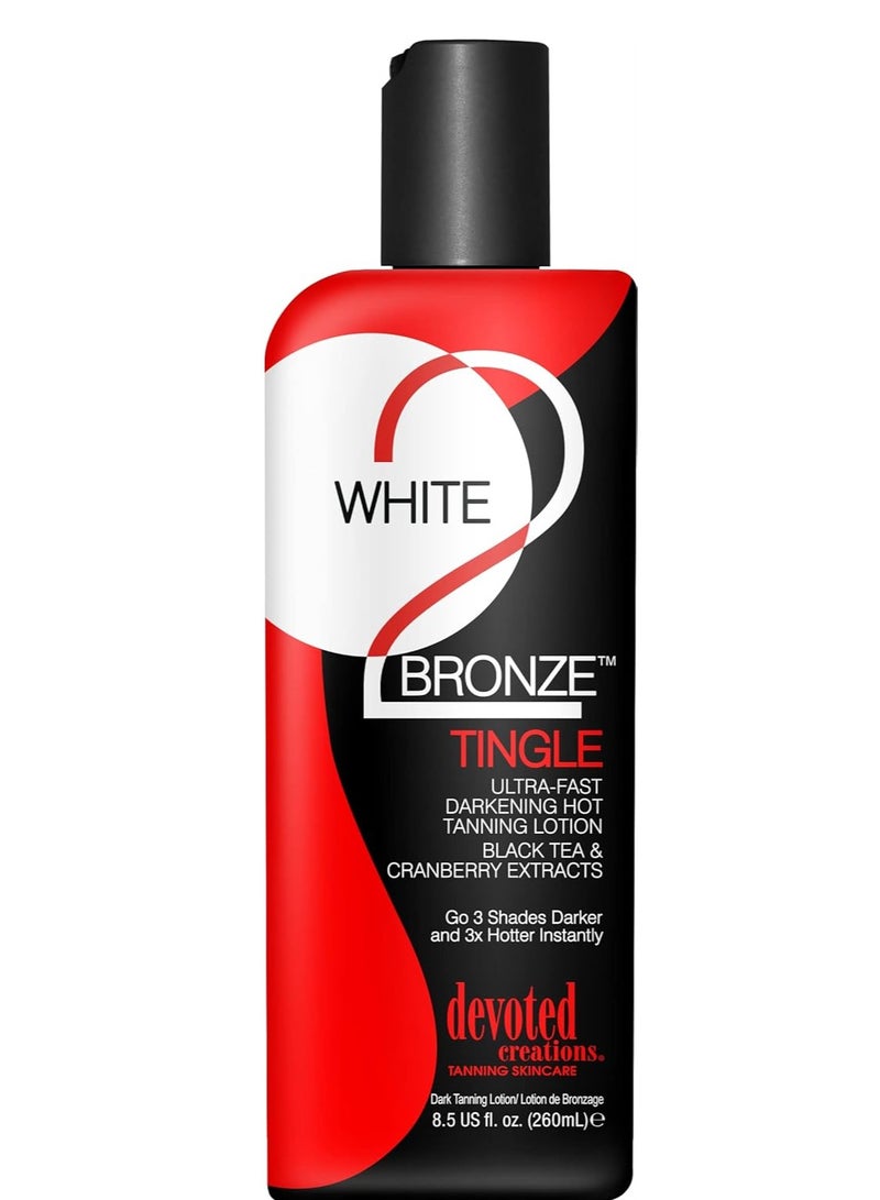 Devoted Creations White 2 Bronze, Tingle, Ultra Fast, Darkening Lotion 8.5 oz.