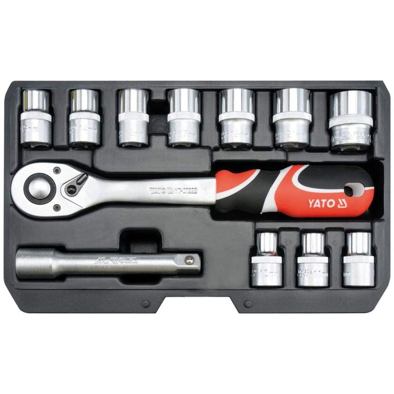 Yato Yato yt-38671 â€“ SOCKET SET 1/2 12pcs, steel - Image 2