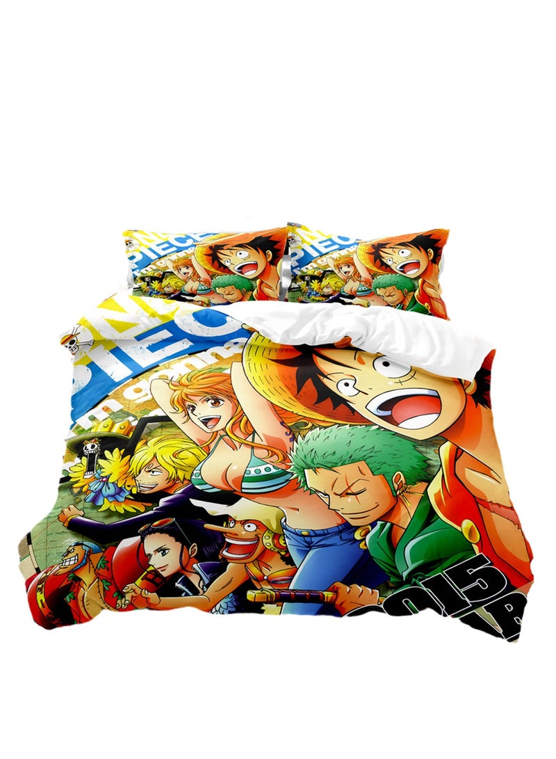 3pc creative 3d printing creative printing 1 quilt cover 2 pillowcases fashion set - Image 1