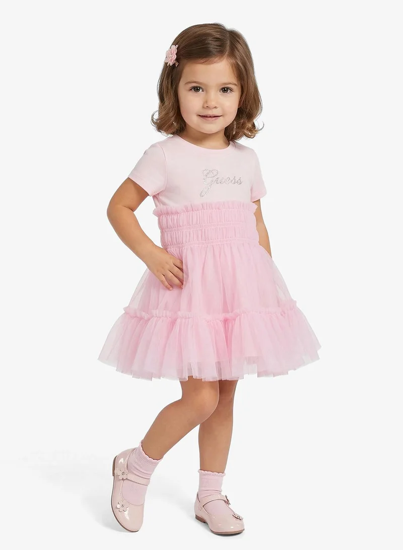 GUESS Infant Crew Neck Fit And Flare Dress And Panty