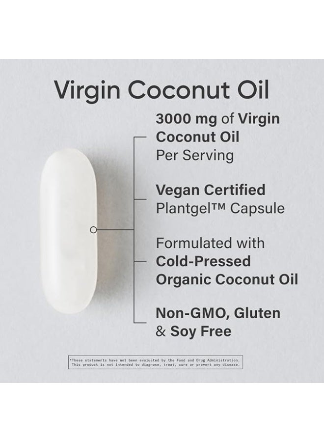 Sports Research Coconut Oil Virgin Organic 3000Mg (120 Veggie Softgels)