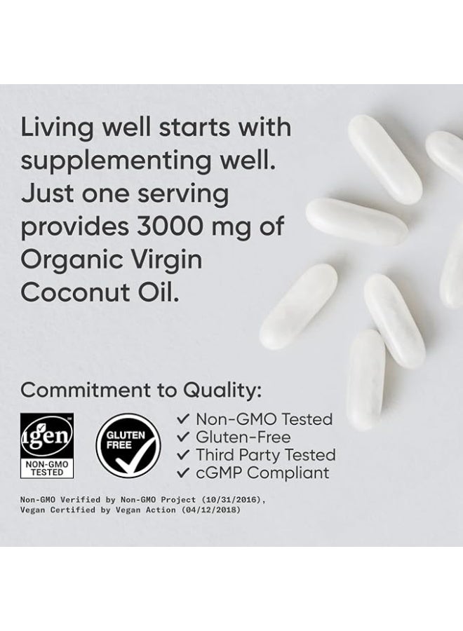 Sports Research Coconut Oil Virgin Organic 3000Mg (120 Veggie Softgels)