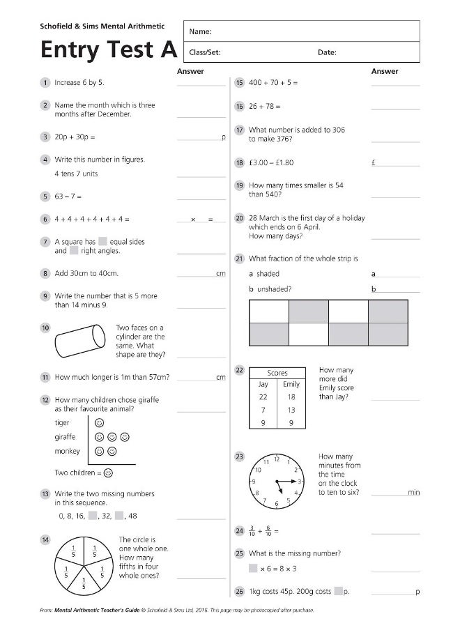 null - Mental Arithmetic Teacher's Guide - Image 1