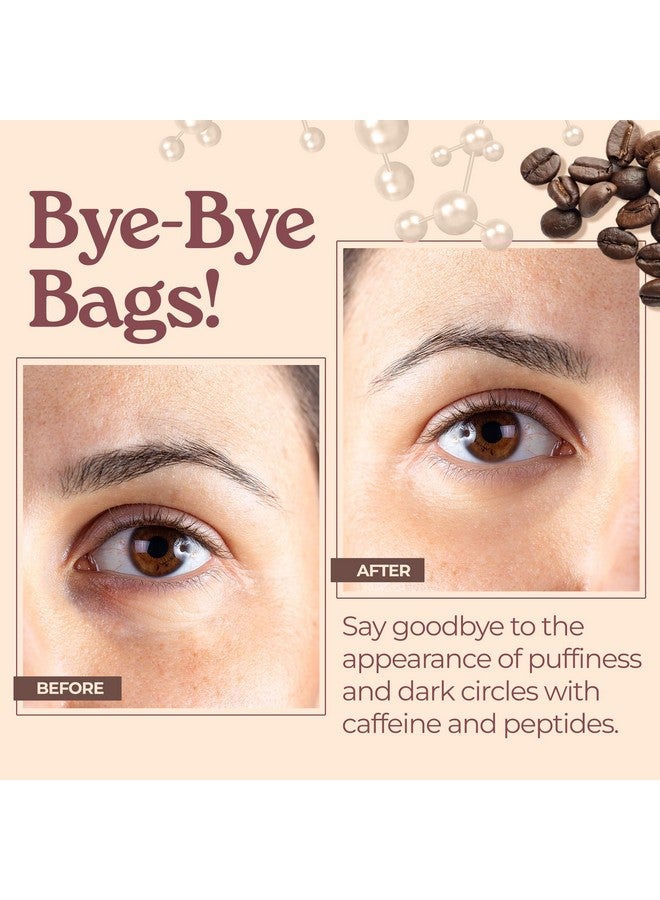 تري تو تيوب كريم العينين بالكافيين من تري تو توب - كريم مرطب ومشد لمنطقة تحت العين للهالات السوداء، بكرة للعين لعلاج انتفاخات العين، يقلل من مظهر الانتفاخات والهالات السوداء، كريم العينين بالقهوة مع حمض الهيالورونيك والببتيدات - Image 2