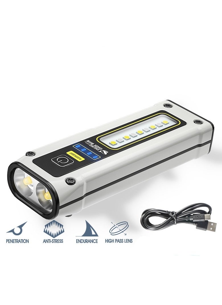 MIXDE - Rechargeable LED Flashlight,Super Bright Flashlight With Battery Display And 3 Modes,Waterproof Torch Light For Camping Emergencies - Image 1