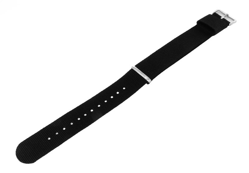 BARTON WATCH BANDS 18mm Black Standard Length Ballistic Nylon NATOÂ® Style Straps - Image 2