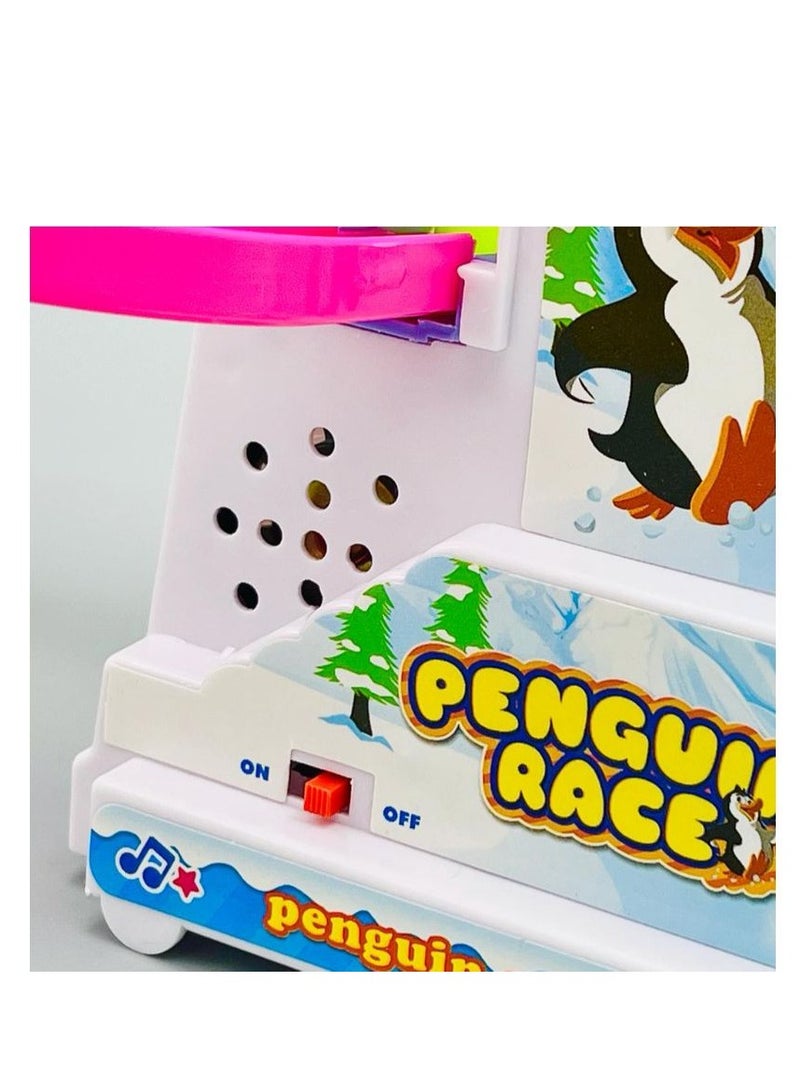Rally Electric Musical Penguin Racer with Track and Stair Climbing Toy Fun Entertainment Game for Kids Everyday Play and Gift - Image 2