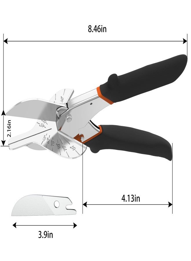 GARTOL Miter Shears, 45°-135° Adjustable Multi-Angle Cutter for Molding, Trim & Quarter Round - Precision Hand Tool for PVC & Soft Wood - Includes 2 Replacement Blades - Image 5