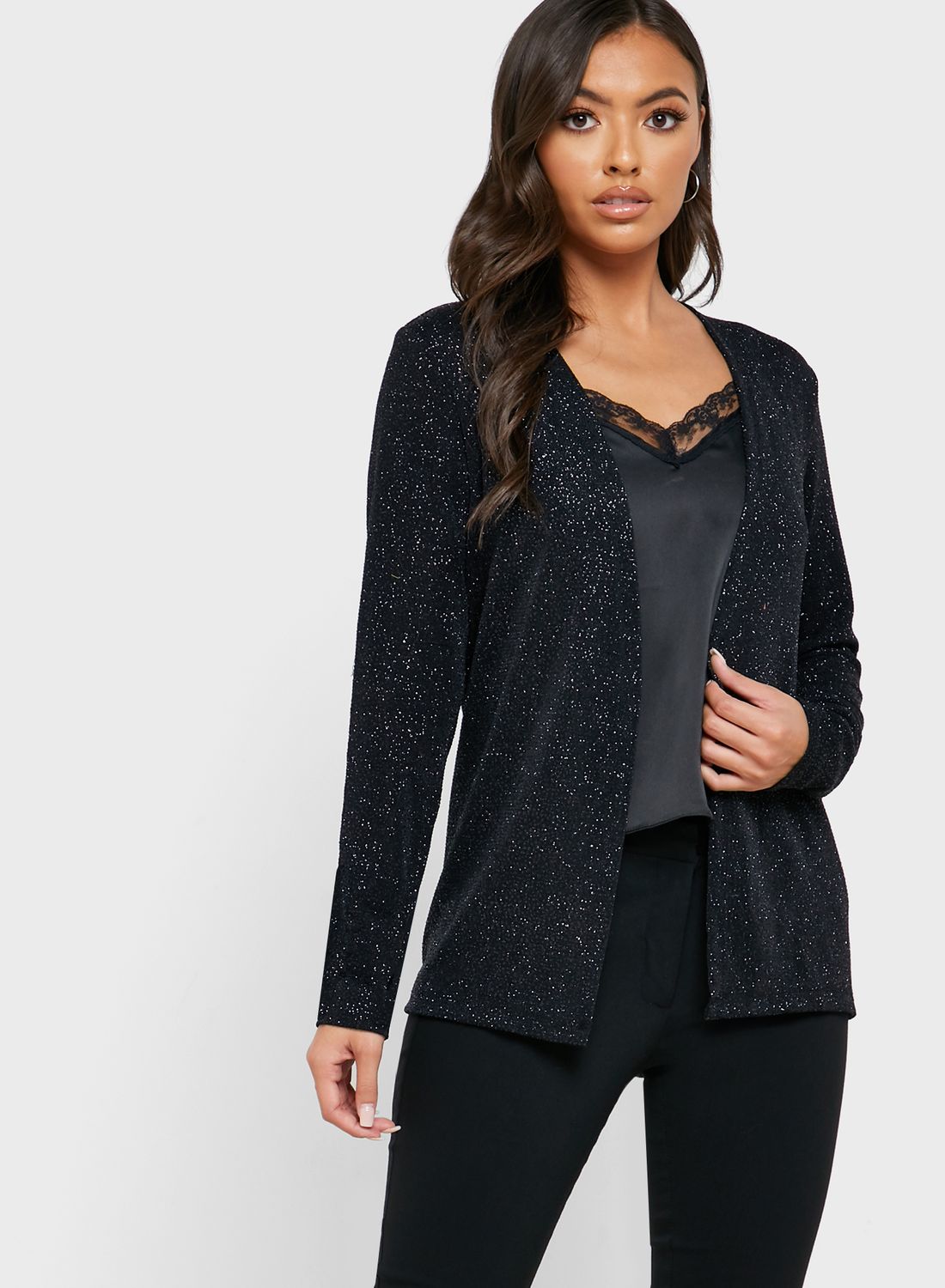 Buy Dorothy Perkins Black Glitter Cardigan for Women in Bahrain