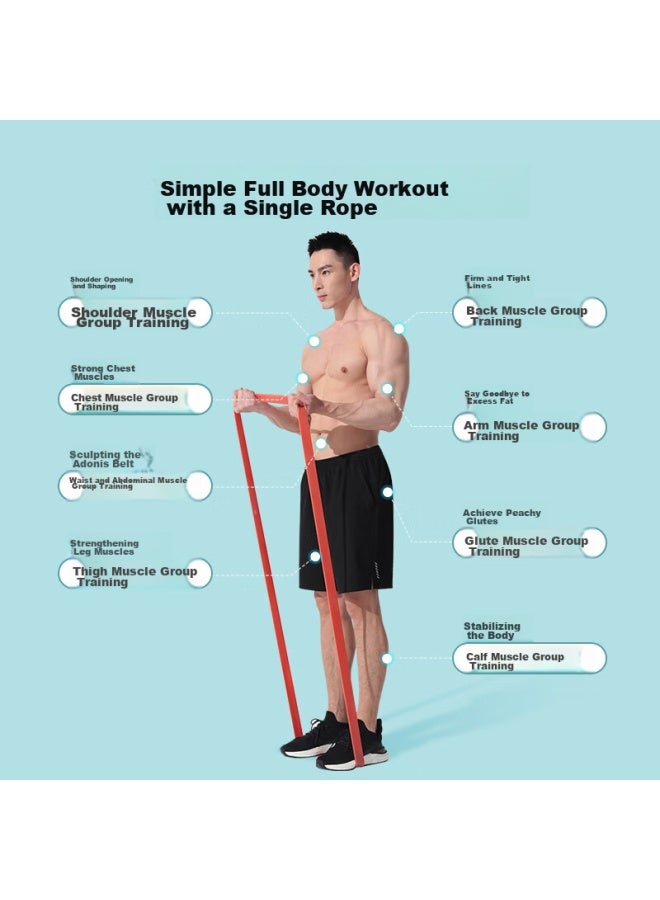 JD.com Jd Jingzao Elastic Resistance Band For Men And Women, Fitness Strength Training Rehabilitation Yoga Stretching Exercise, Muscle Building And Body Shaping - Image 4