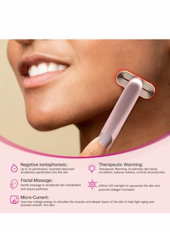 Excefore Face Skin Tightening Machine, 4-in-1 Facial Tool, Red Light Therapy for and Neck, Massager, Reduce Wrinkles, Anti-Aging Tools, 2022 Upgraded Version - Pink  - Image 4
