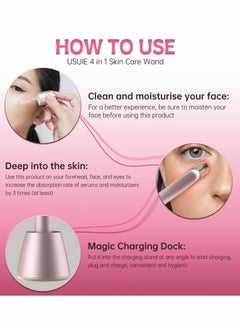 Excefore Face Skin Tightening Machine, 4-in-1 Facial Tool, Red Light Therapy for and Neck, Massager, Reduce Wrinkles, Anti-Aging Tools, 2022 Upgraded Version - Pink  - Image 3