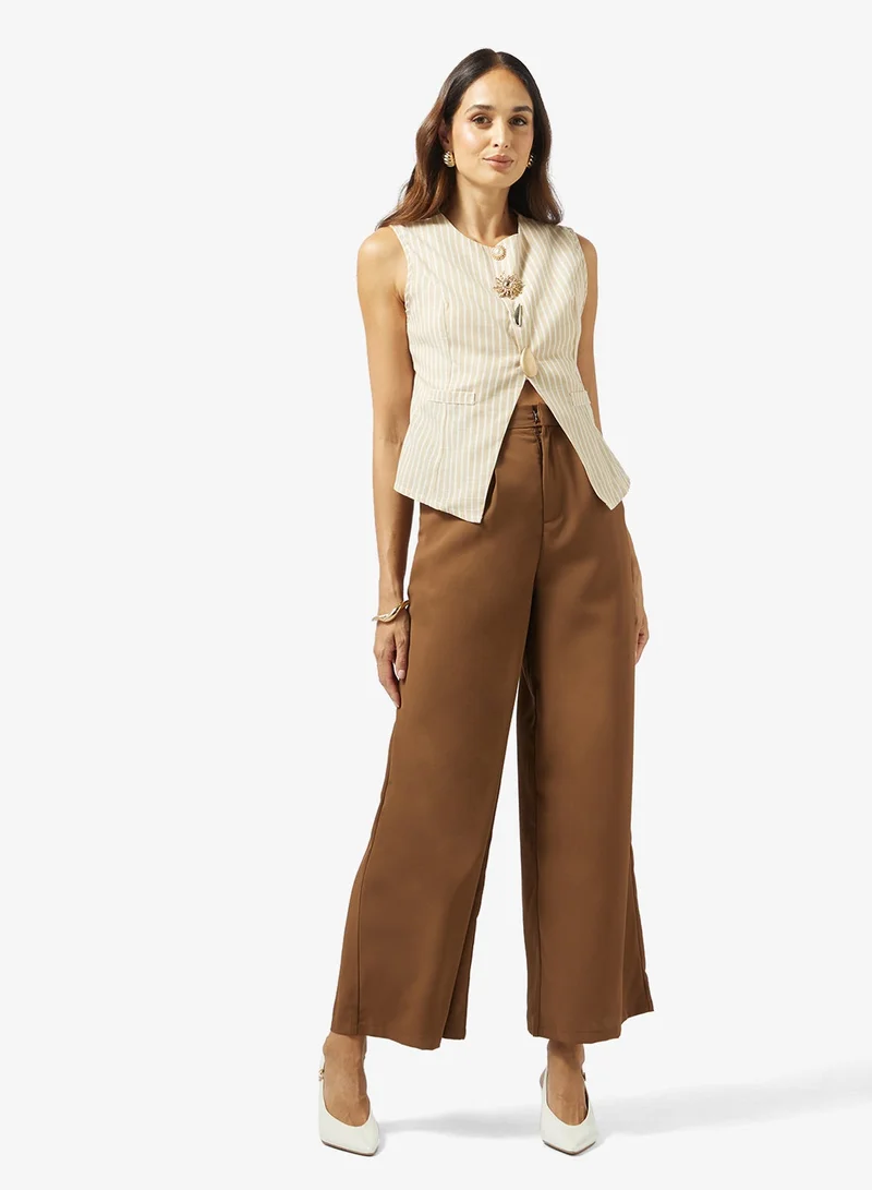Ella  Striped Vest Coat for Women | Best Price UAE