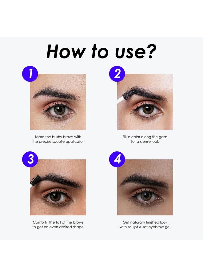 بلو هيفن Sculpt & Set، جل حواجب مع أداة توزيع، رمادي، 8 جم، للحصول على حواجب طبيعية كثيفة المظهر - Image 3