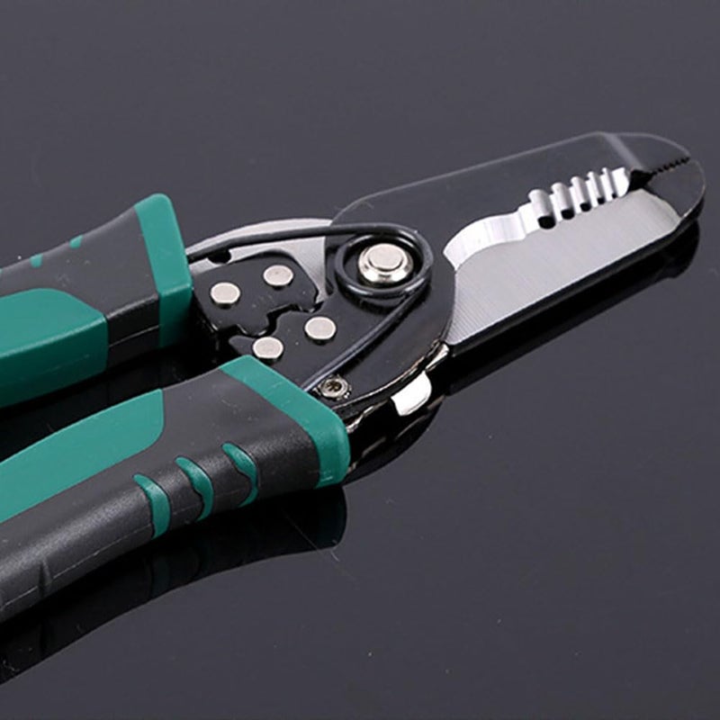 Bukela Multi Tool, Wire Stripper / Crimper / Wire Cutter, Long-Nose Multi-Purpose Electrician Tool (Green) - Image 5