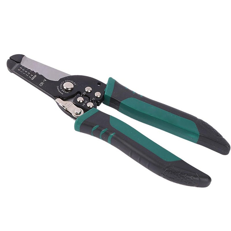 Bukela Multi Tool, Wire Stripper / Crimper / Wire Cutter, Long-Nose Multi-Purpose Electrician Tool (Green) - Image 1