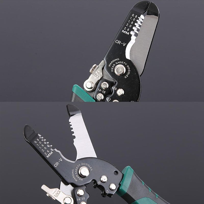 Bukela Multi Tool, Wire Stripper / Crimper / Wire Cutter, Long-Nose Multi-Purpose Electrician Tool (Green) - Image 4