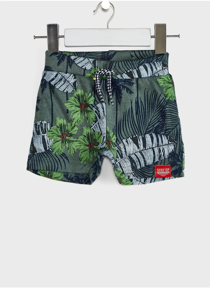 Dirkje Kids Palm Leaf Shorts