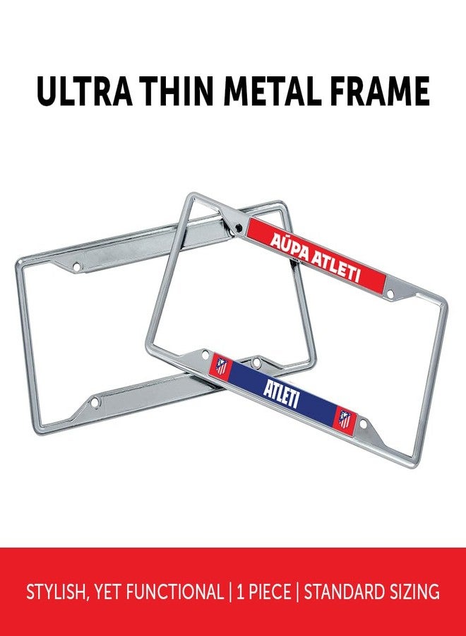 Desert Cactus Atletico Madrid License Plate Frame Atleti de Madrid Spanish Football Soccer Car Tag Holder for Front or Back of Car Officially Licensed Metal (Frame - Design D) - Image 2
