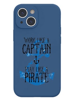Theodor Protective Slim Fit Case Liquid Silicone Cover with Full Body Protection Anti-Scratch Shockproof Case For iPhone 15 Plus Blue  - Work like a Captain white copy  - Image 1