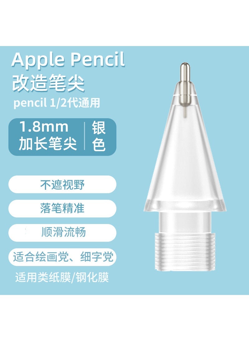 Applicable to Apple iPad paper film Applepencil transformation Generation 2 generation needle tube original replacement nib 5.0 transparent replacement and transformation nib 【Silver Needle】】 - Image 4