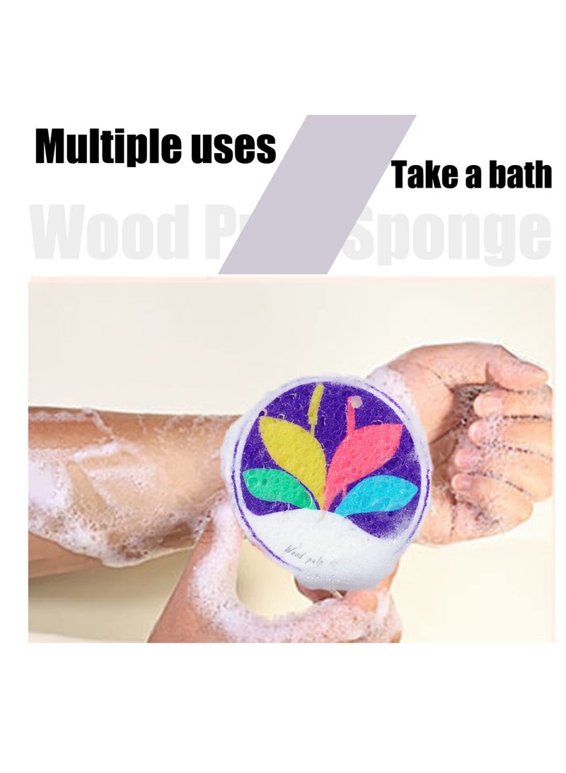 SOLARAE Compressed Wood Pulp Dish Sponge, 12 Pcs Reusable Dish Sponge, 100% Biodegradable Natural Scrubber Sponge, Good for Kitchen、 Bathroom and Cars - Image 2