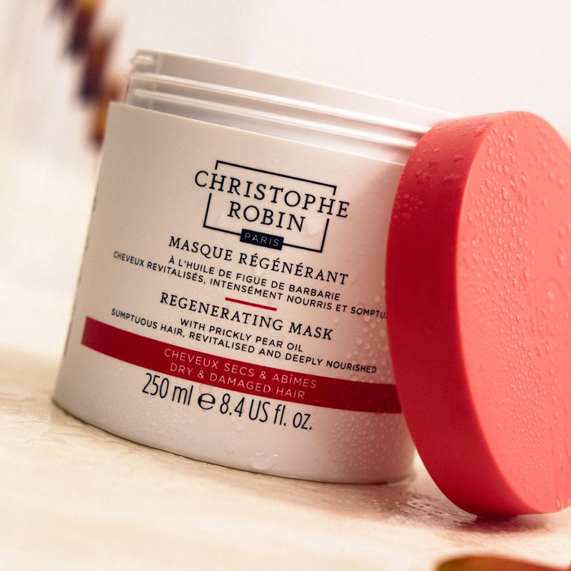 Christophe Robin قناع كريستوف روبن المجدد بزيت بذور التين الشوكي للشعر الجاف والتالف والمعالج كيميائيًا 8.4 أونصة سائلة - Image 5