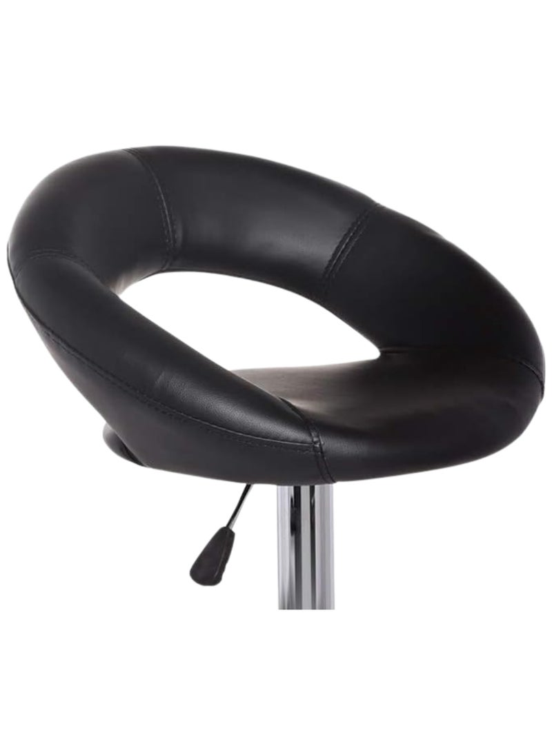 بكسل للأثاث مجموعة 2 كرسي بار من بكسل الأثاث قابل للتعديل بتصميم عصري ونمط دوار من الجلد لمطبخ المنزل بمسند للظهر والقدمين - Image 2