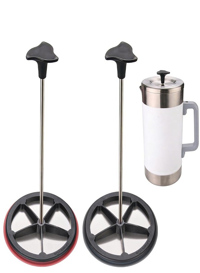ziHenryDa 2-Pack Silicone French Press Coffee Makers compatible with Stanley Classic Stay-Hot French Press Coffee Maker 48 oz , french press coffee maker for Stanley Camping Stoves ,coffe press (Black, 2) - Image 1