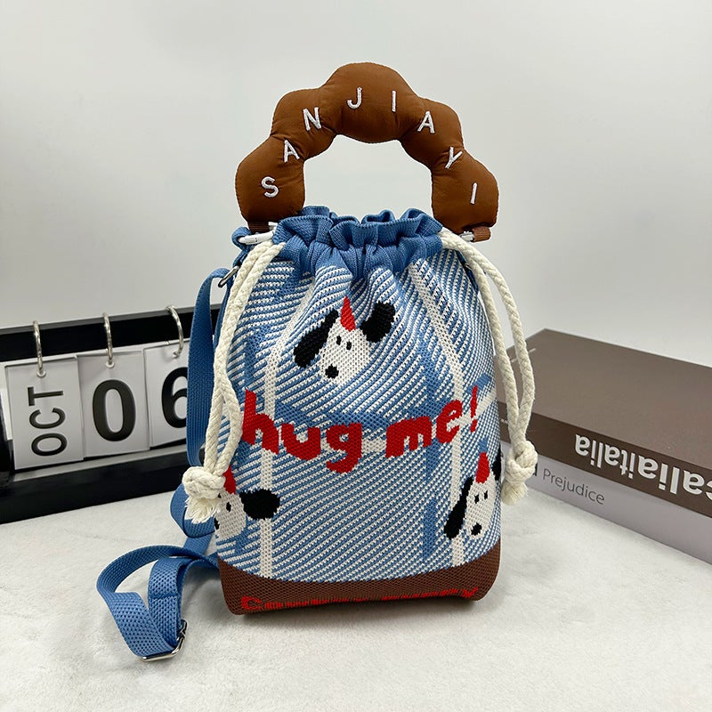 Korean Style New Cute Xiaofu Bag Handbag Xiaozhong All-Match Design Knitted Bag Large Capacity Crossbody Shoulder Bag - Image 1