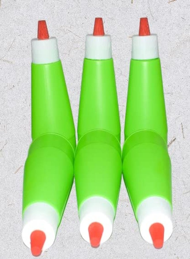 Trendmad 100% Food Grade Plastic Squeeze Bottle Dispenser for Sauce Vinegar Oil Ketchup Ketchup Bottles (400 ML, Green color, Pack of 3) - Image 3