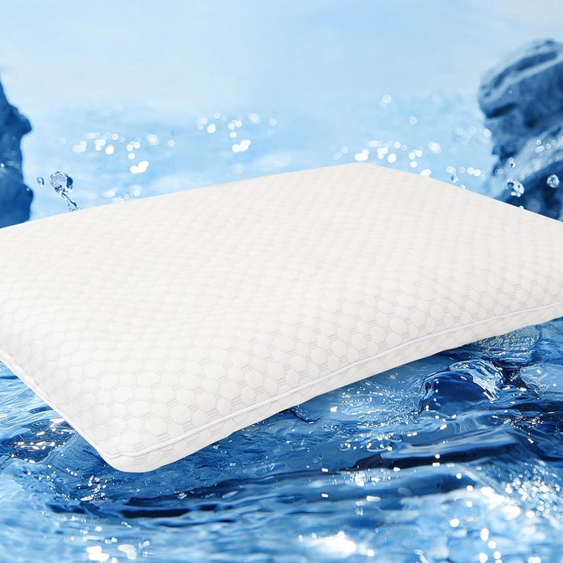 MINUPWELL Cooling Ultra Flat Pillow for Sleeping - 2.5 inch Height Slim Bed Pillow for Stomach Sleeper, Standard Size - 18x26 in - Image 1
